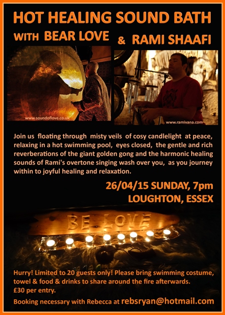 LOUGHTON, ESSEX - Healing Sound Bath in Heated Swimming Pool with Giant Golden G