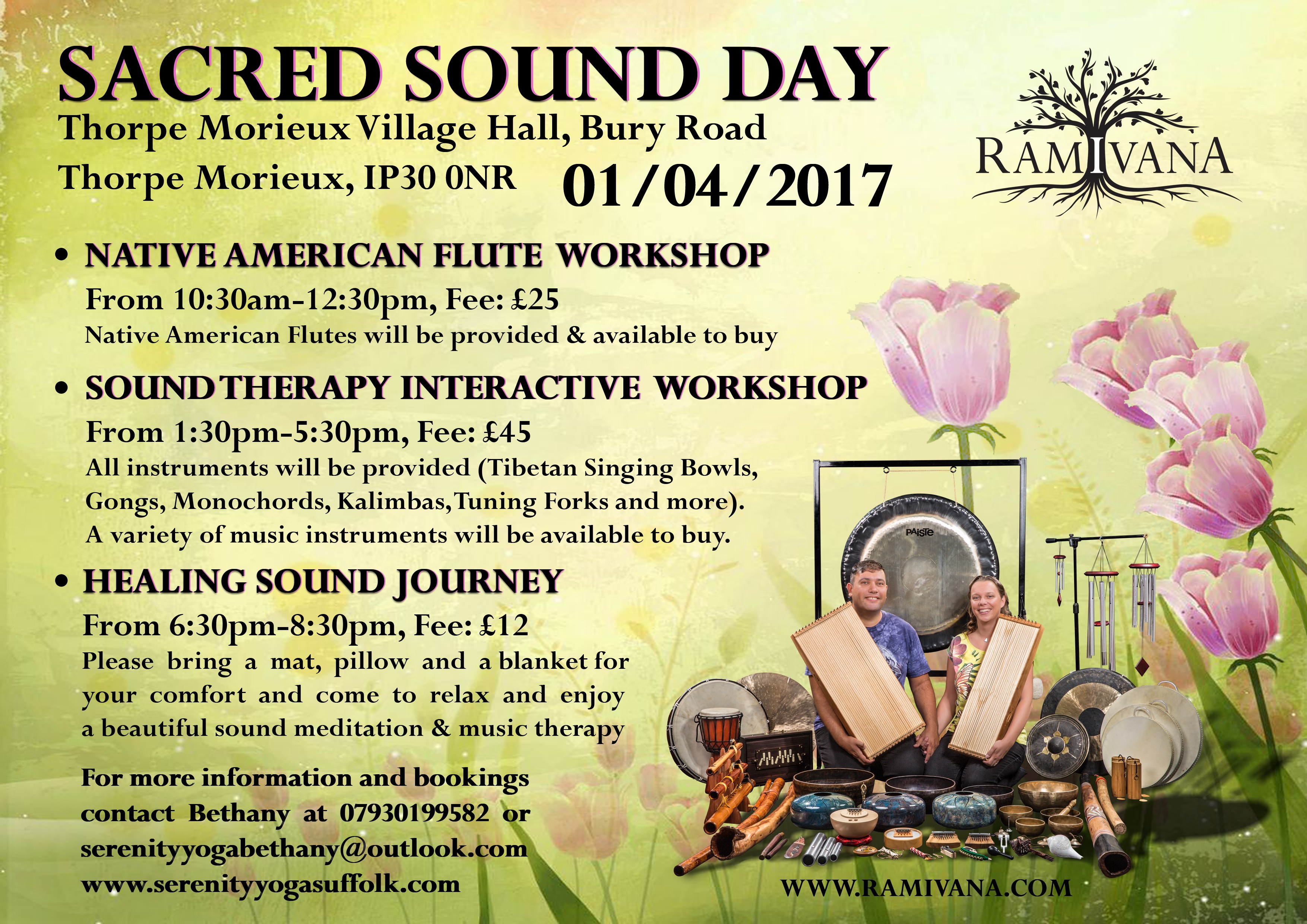 SUFFOLK - SACRED SOUND DAY SOUND THERAPY INTERACTIVE WORKHOP