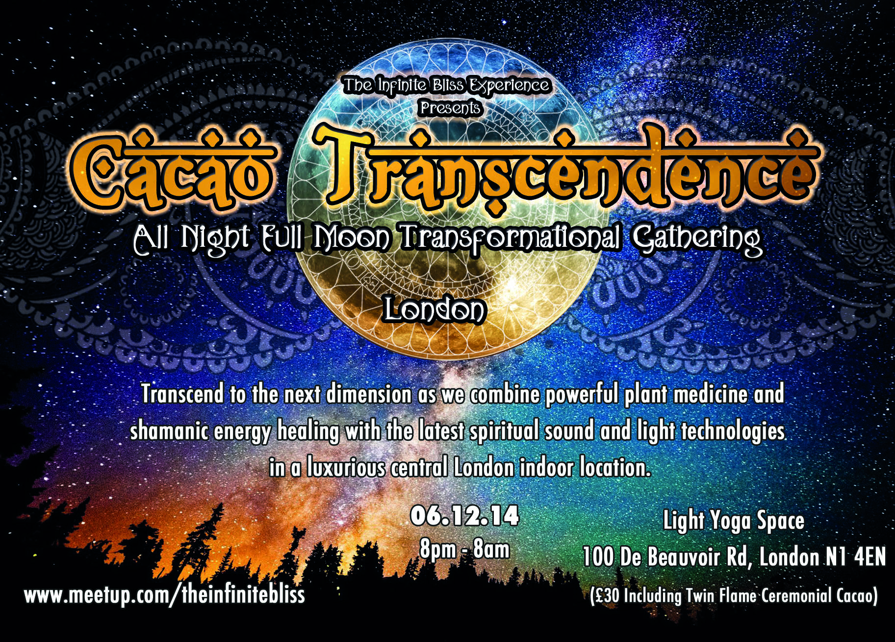 LONDON - Cacao Transcendence (All Night Full Moon Transformational Gathering)