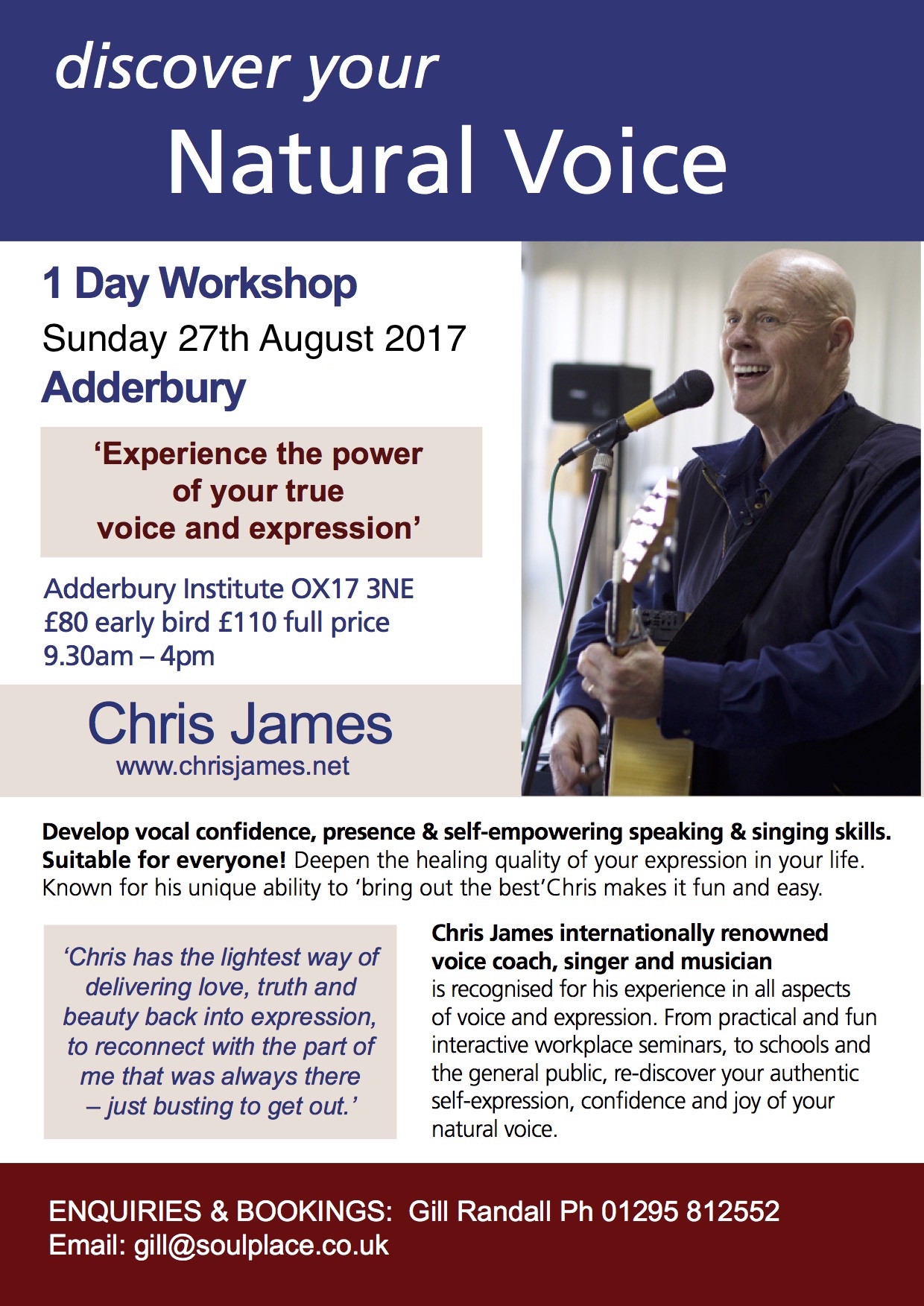 ADDERBURY - Discover Your Natural Voice with Chris James