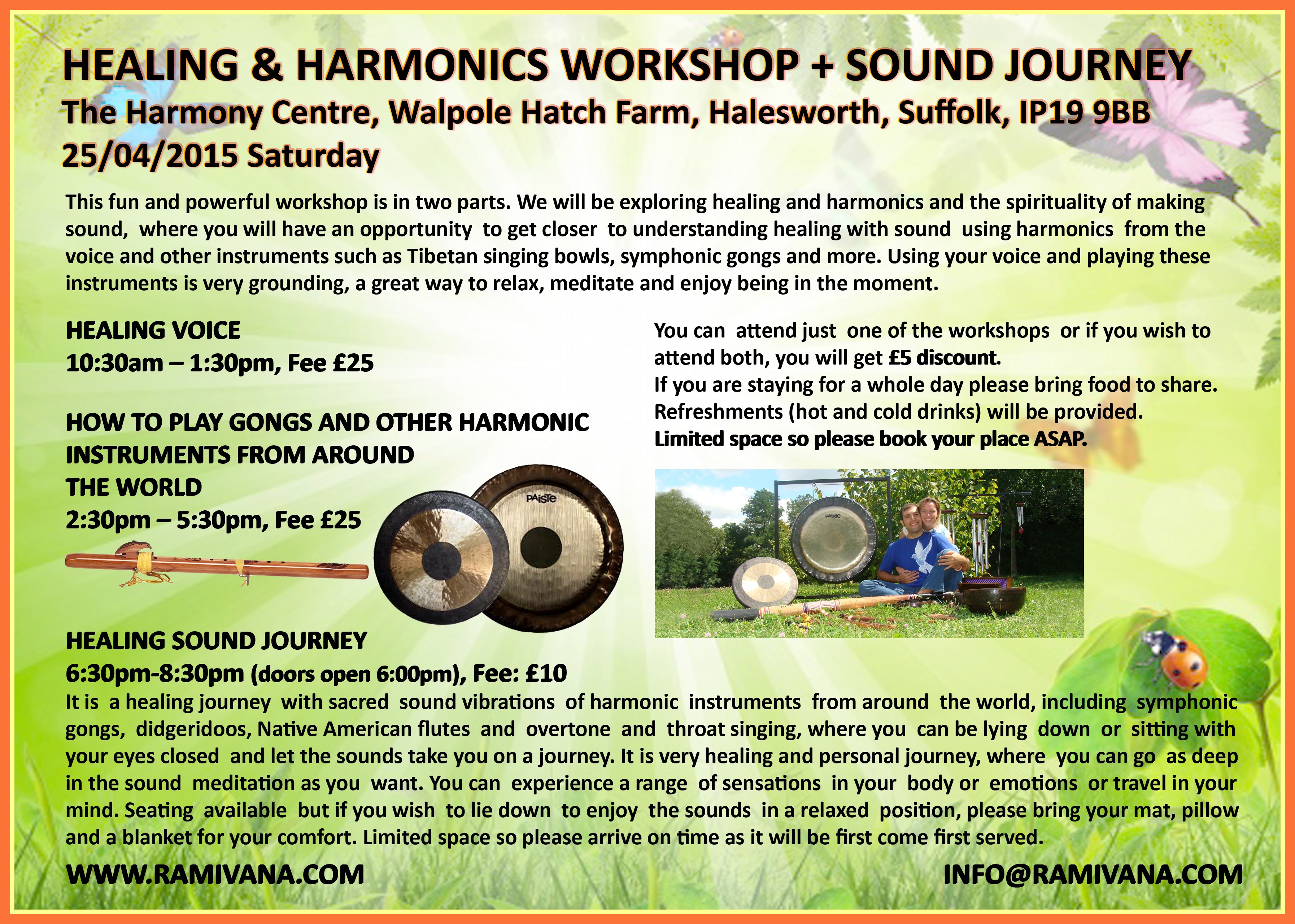 SUFFOLK - HEALING & HARMONICS WORKSHOP (HOW TO PLAY GONGS AND OTHER HARMONIC INS