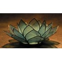 Lotus Tea Light Holder - Aqua/Turquoise
