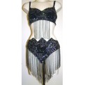 Sequin Bellydance Set - Purple/Blue