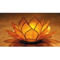 Lotus Tea Light Holder - Dark Yellow/Citrine
