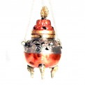 Brass & Copper Hanging Incense Burner - Small