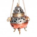 Brass & Copper Hanging Incense Burner - Medium