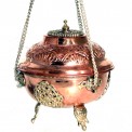 Brass & Copper Hanging Incense Burner - Large