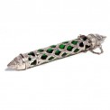 Glass & Metal Incense Storage Tube - Green