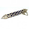 Glass & Metal Incense Storage Tube - Blue
