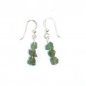 Moldavite Earrings - Rough Stone