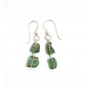 Moldavite Earrings - Polished Stone