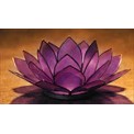Lotus Tea Light Holder - Natural Purple/Amethyst