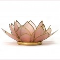 Lotus Tea Light Holder - Rose Quartz