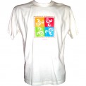 Adults T Shirt - 4 Square Om - White