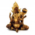Copper & Brass Indra with Consort