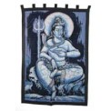 Batik Wall Hanging - Shiva - Medium - Blue