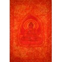 Batik Wall Hanging - Buddha - Large - Red/Brown