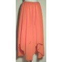 Orange Sequin 4 Panel Polyester Chiffon Skirt