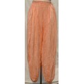 Peach Stripey Cotton Harem Pants