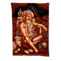 Batik Wall Hanging - Shiva - Small - Brown