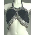 Black Velvet Coin Top