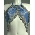 Deep Sky Blue Velvet Coin Top