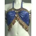 Medium/Royal Blue Velvet Coin Top