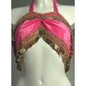 Magenta Velvet Coin Top