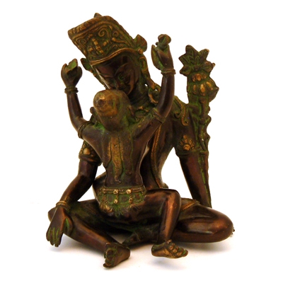 Copper & Brass Indra with Consort