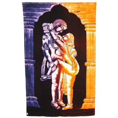 Tantric Batik - Design A - Blue/Yellow