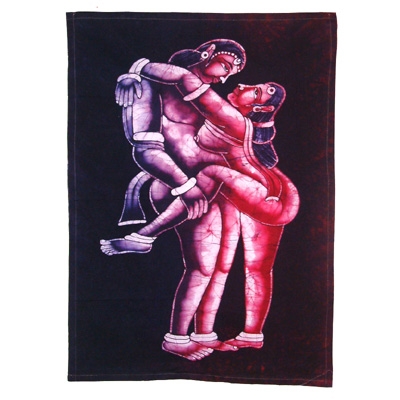 Tantric Batik - Design E - Blue/Pink