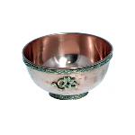 Copper and Brass Offering Bowl - Om