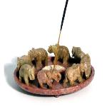 Soapstone Ele Ring Incense Burner - Large