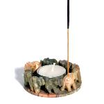 Soapstone Ele Ring Incense Burner - Small