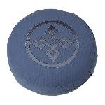 Cotton and Buckwheat Meditation Cushion - Round - Blue