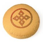 Cotton and Buckwheat Meditation Cushion - Round - Yellow