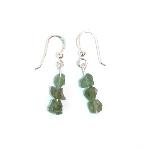 Moldavite Earrings - Rough Stone