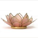 Lotus Tea Light Holder - Rose Quartz