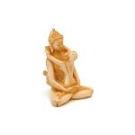 Small Ivory Brown Resin Samantabhadra Yab Yum