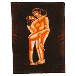 Tantric Batik - Design F - Brown/Yellow