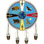 Window Transparency - Native Visions - Medicine Wheel