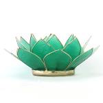 Lotus Tea Light Holder - Emerald/Jade
