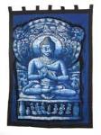 Batik Wall Hanging - Buddha - Medium - Blue