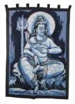 Batik Wall Hanging - Shiva - Medium - Blue