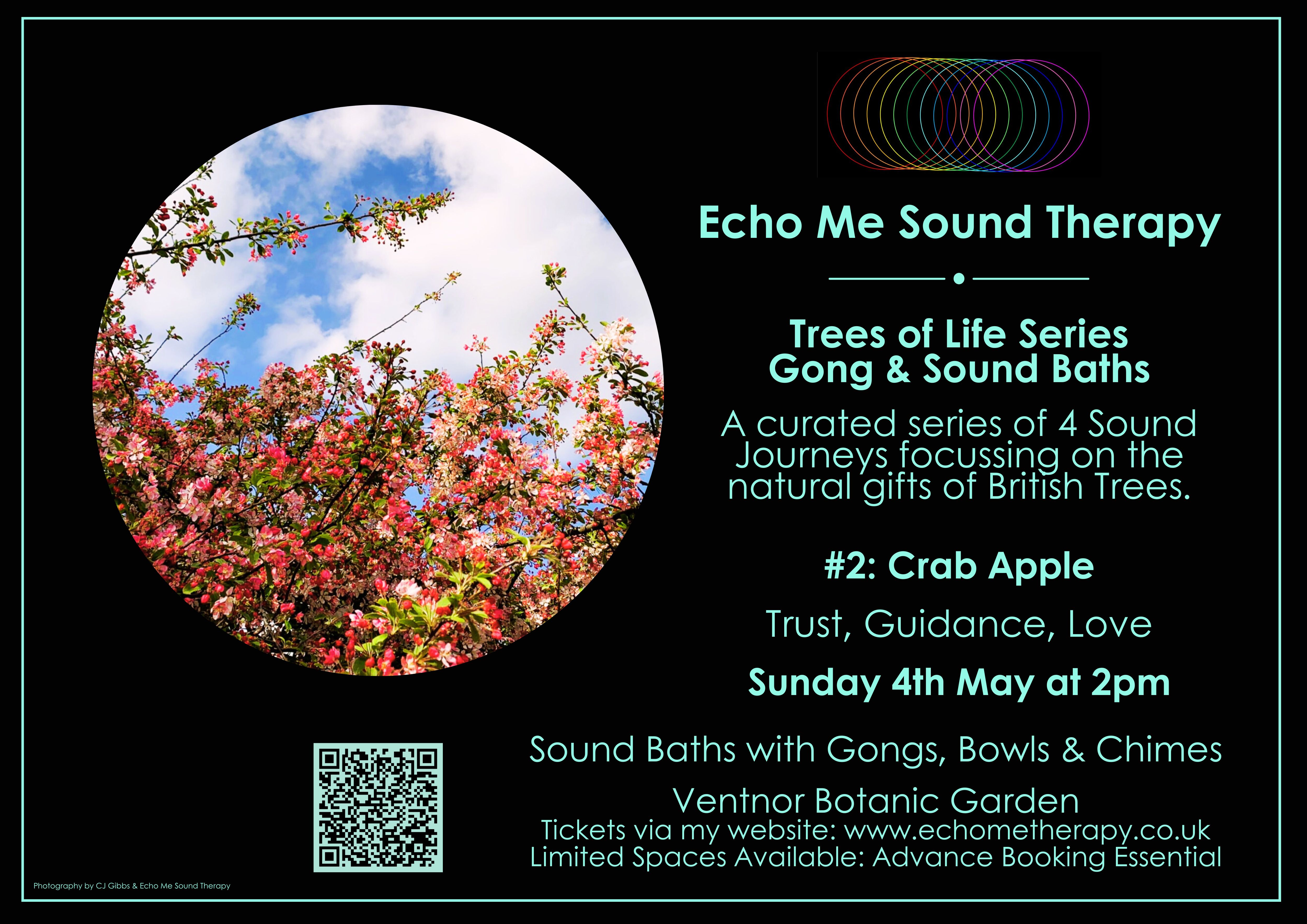 ISLE OF WIGHT - Trees of Life Series Gong & Sound Baths = Crab Apple