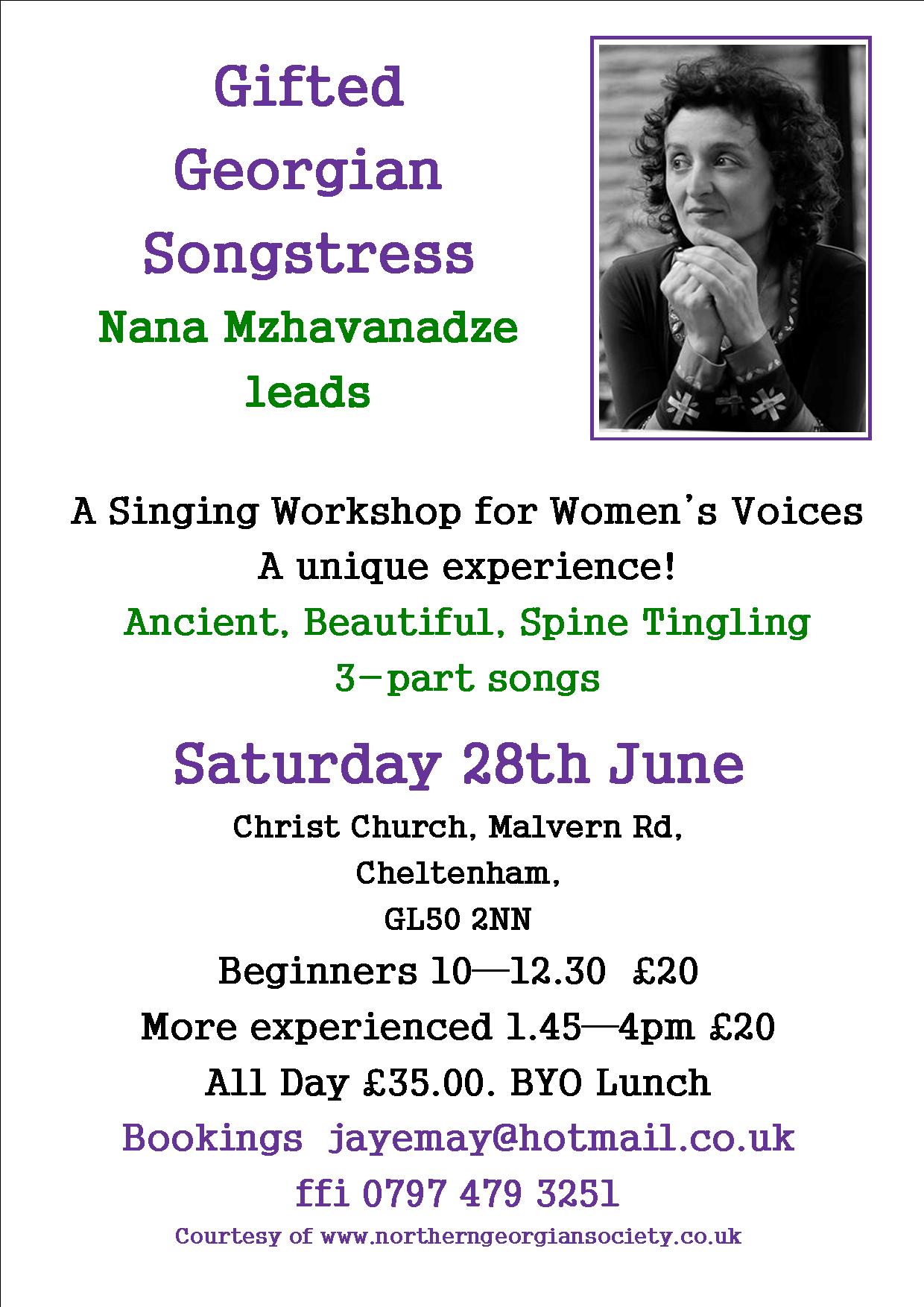 CHELTENHAM, GLOS - Women's Voices - Georgian Harmony Singing Workshop