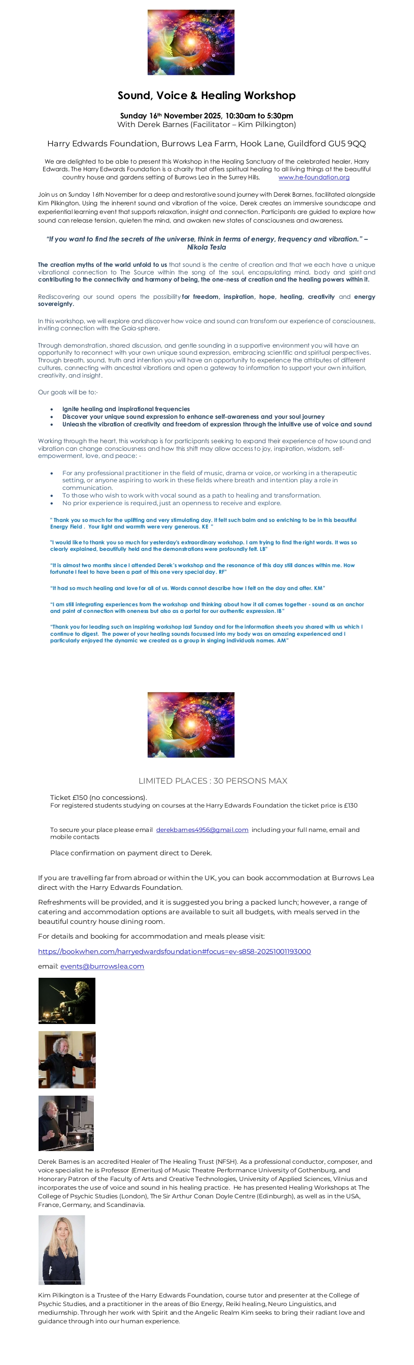 GUILDFORD - Sound, Voice & Healing Workshop