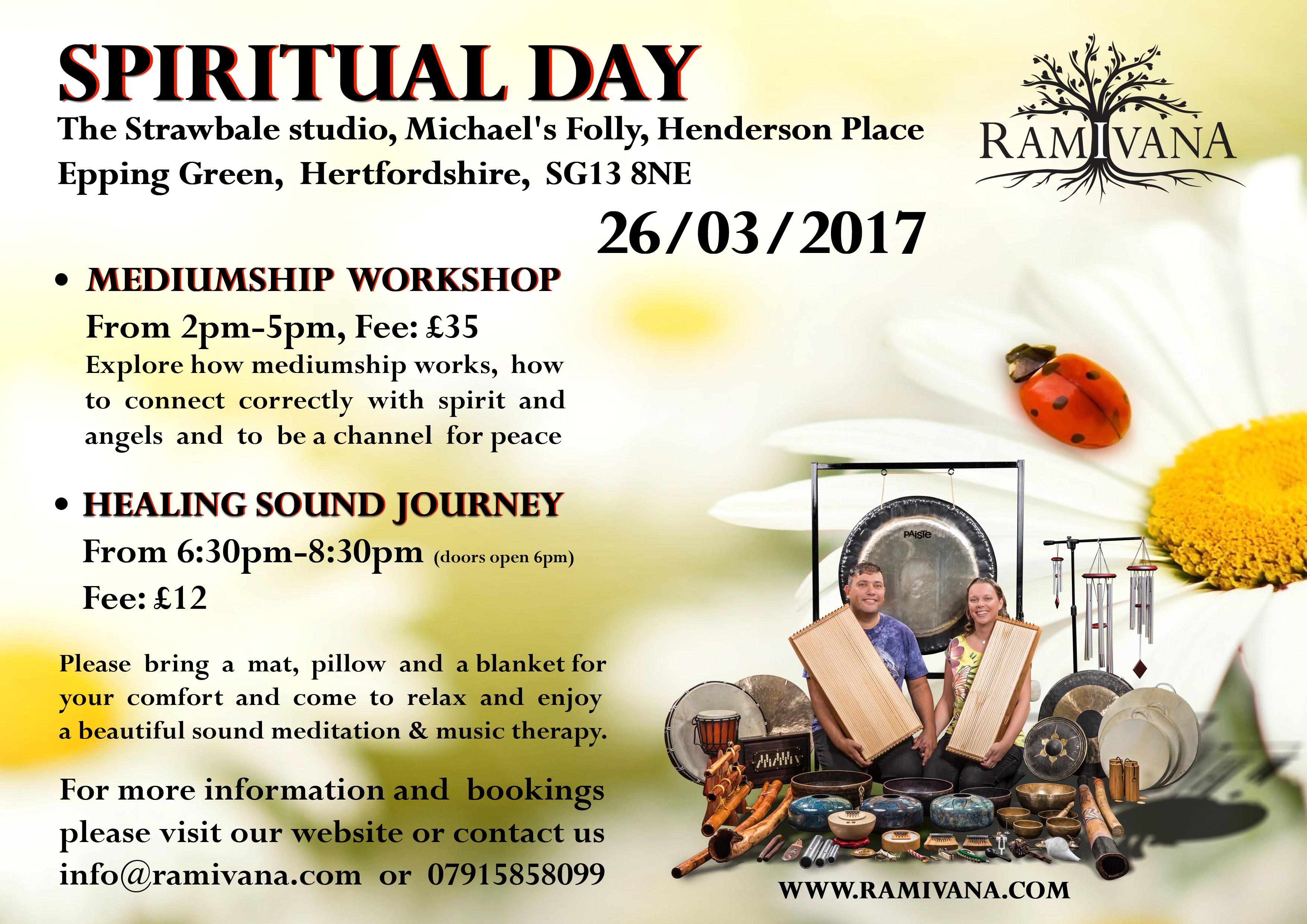 HERTFORDSHIRE - SPIRITUAL DAY MEDIUMSHIP WORKSHOP    