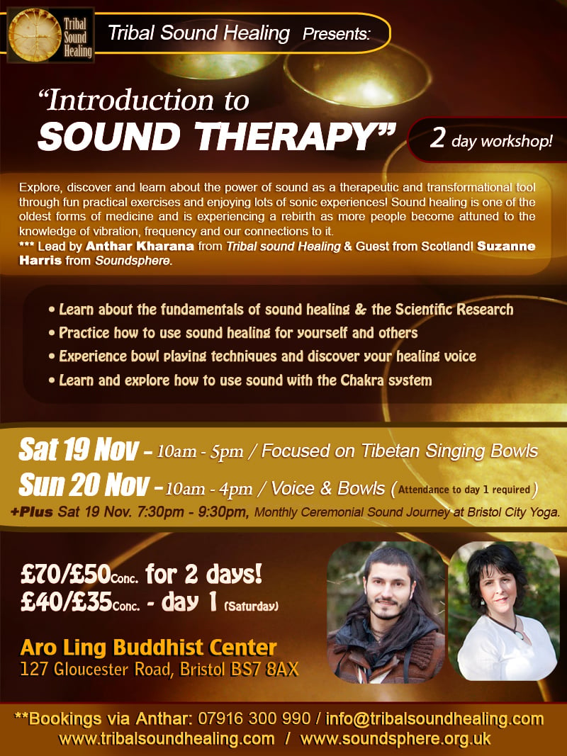 Introduction to Sound Therapy in Bristol, 2 Day Workshop!