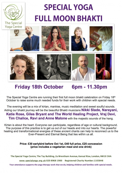 LONDON - Special Yoga Centre Full Moon Bhakti Immersion
